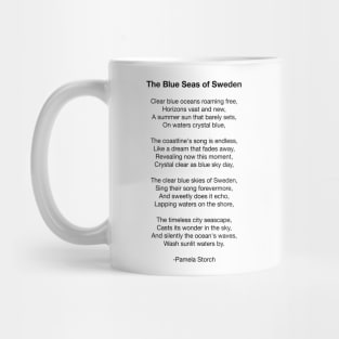 The Blue Seas of Sweden Poem Mug